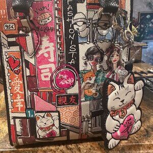 NWT Brighton Fashionista Leather Tokyo Mini Tote & NWT Handbag FOB & Pink Strap